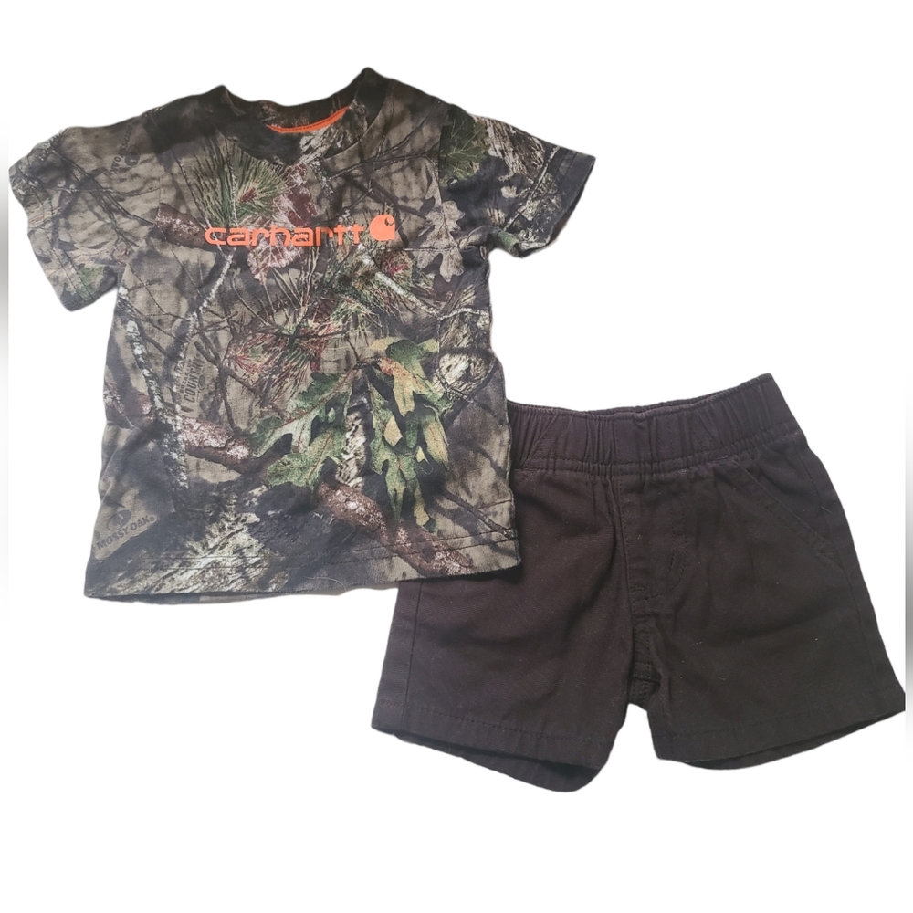 Carhartt Camo Short-Sleeve T-Shirt and Canvas Short Set 3M